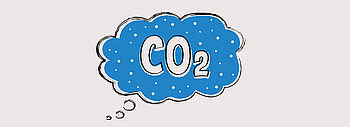 CO2-Steuer: Blaue Gedankenblase