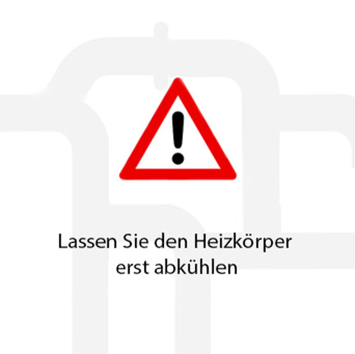 Heizkörperthermostat wechseln: Warnhinweis Heizkörper abkühlen lassen