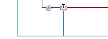 Mischventil: Schematische Darstellung