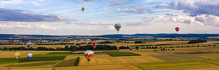 Heizungsbauer Gießen Heißluftballon Luftaufnahme