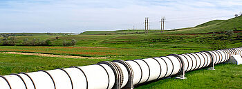 H-Gas L-Gas Marktraumumstellung: Gasleitung in der Landschaft