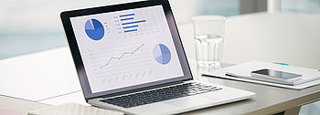 Heizung 2019 Heizung 2019: Laptop mit Grafik