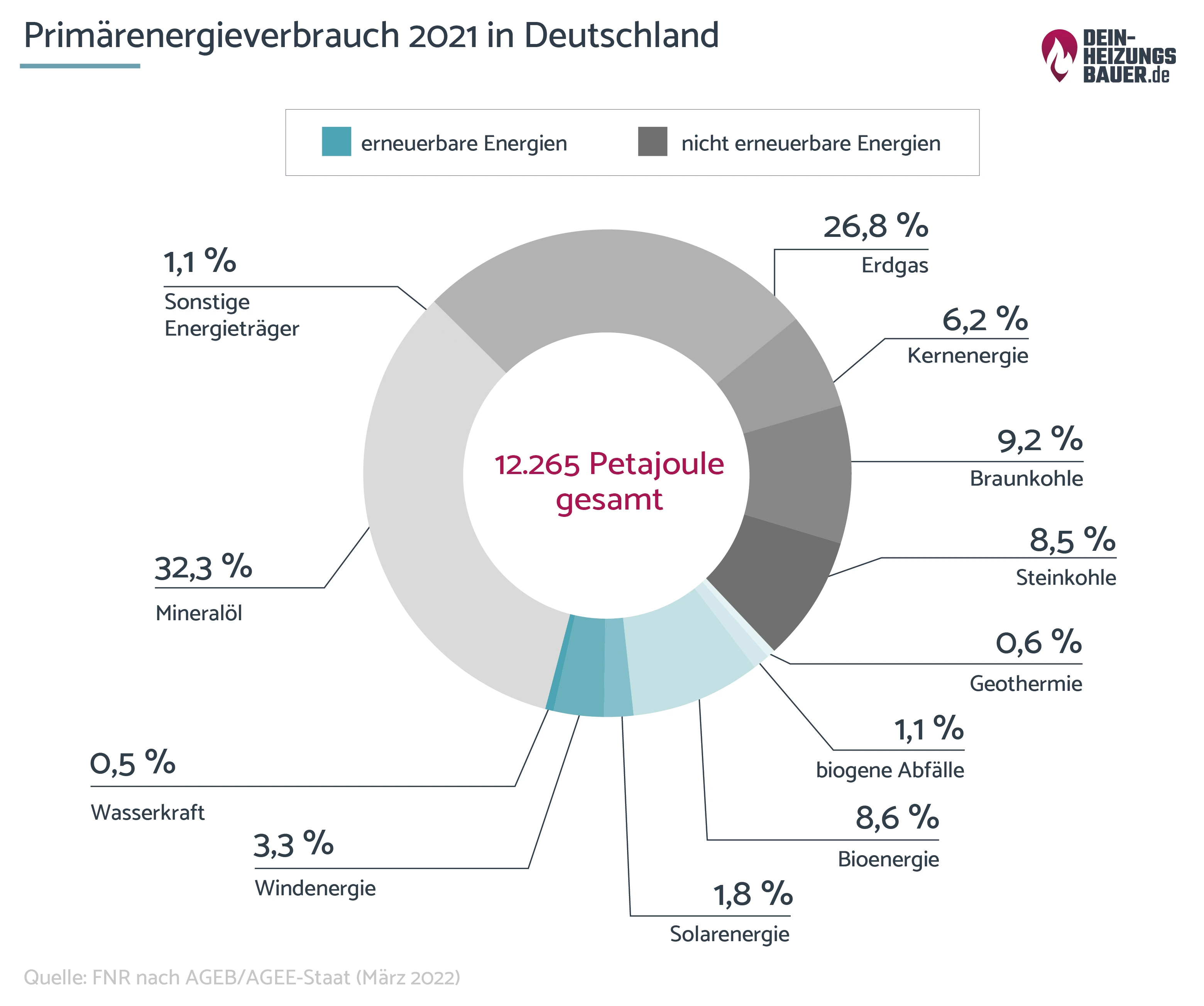 Biomasse Primärenergieverbrauch Grafik