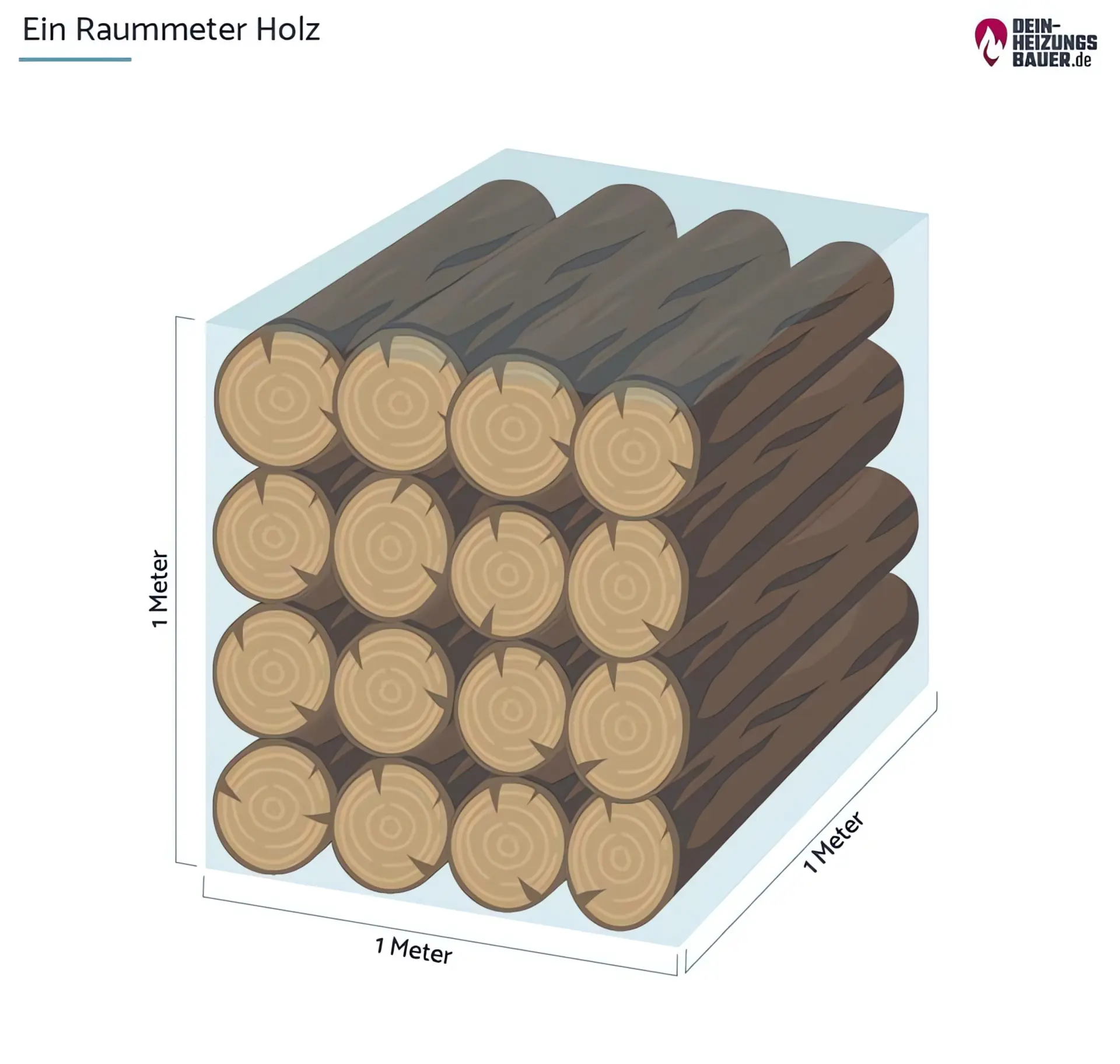 Raummeter Holz Grafik