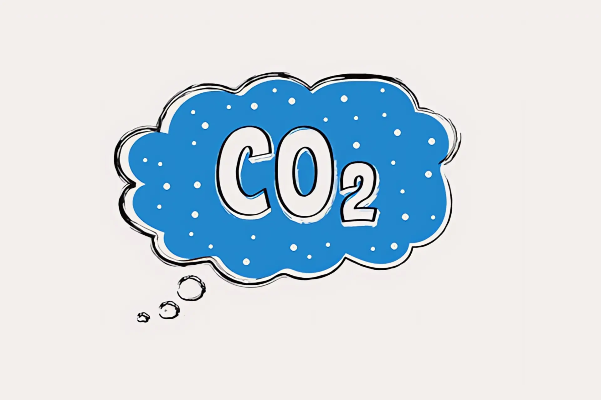 CO2-Steuer: Blaue Gedankenblase