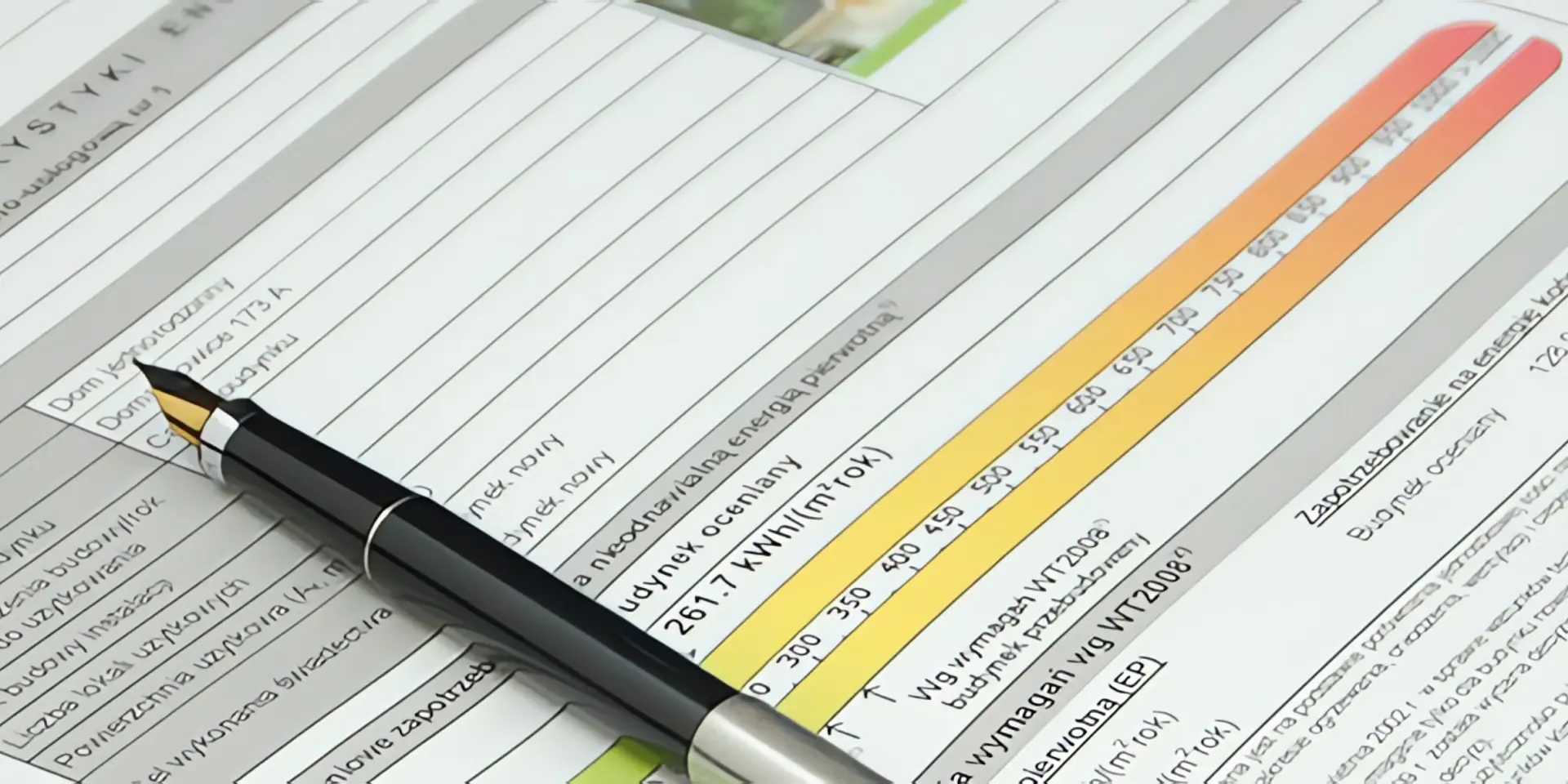 Energieausweis Pflicht: Energieausweis mit Stift