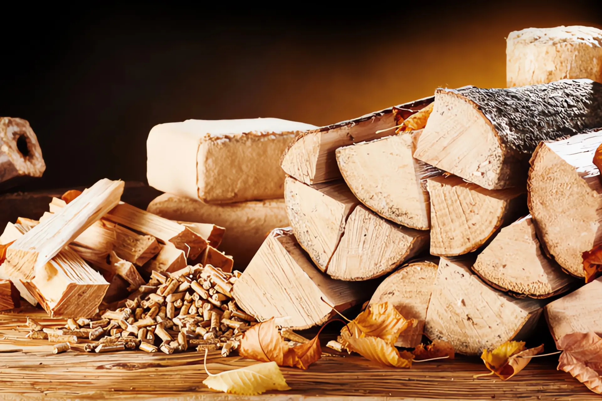 Heizen mit Holz: Verschiedene Holzformen für die Heizung