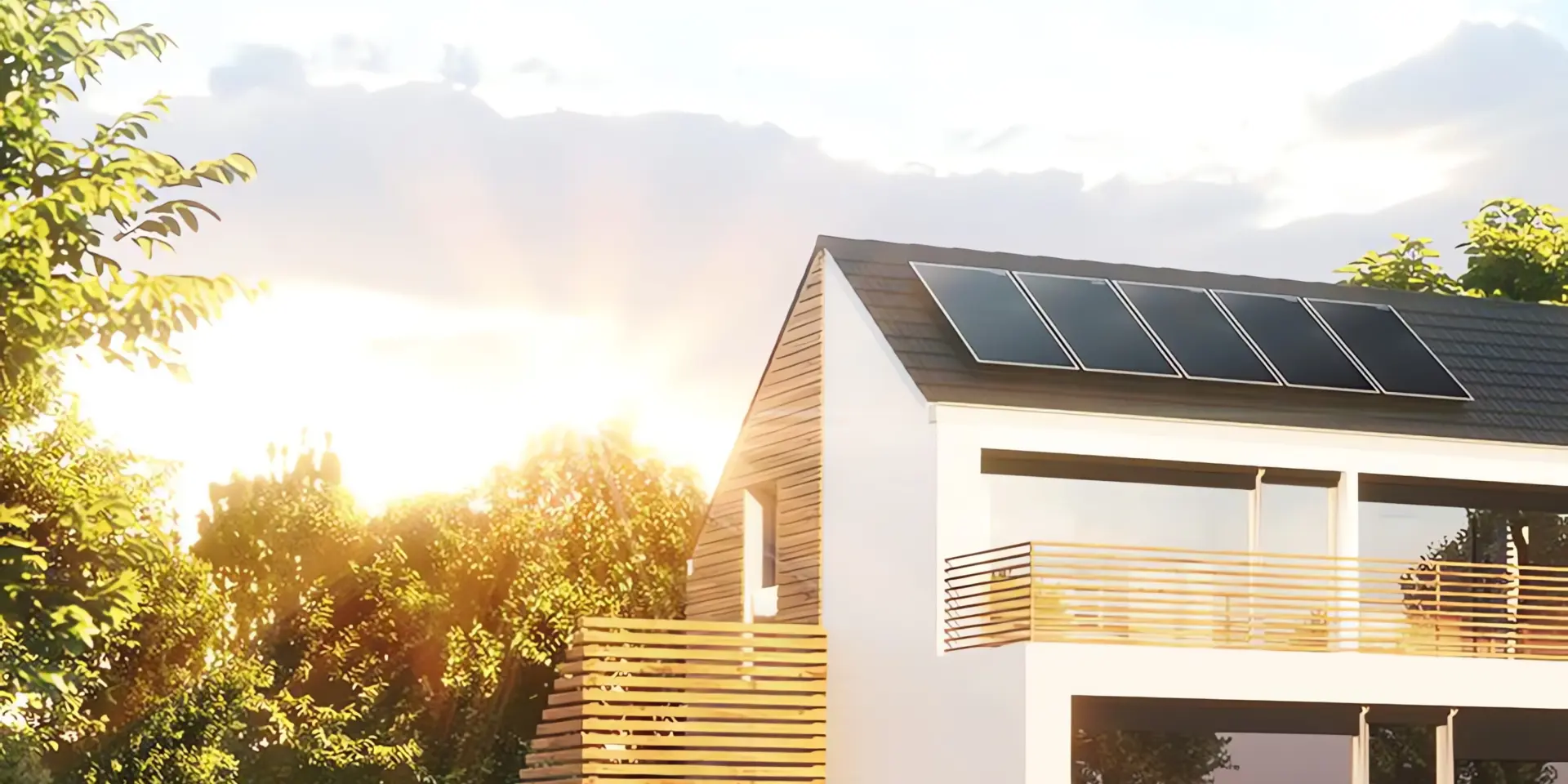 Heizung Passivhaus: Haus mit Solaranlage