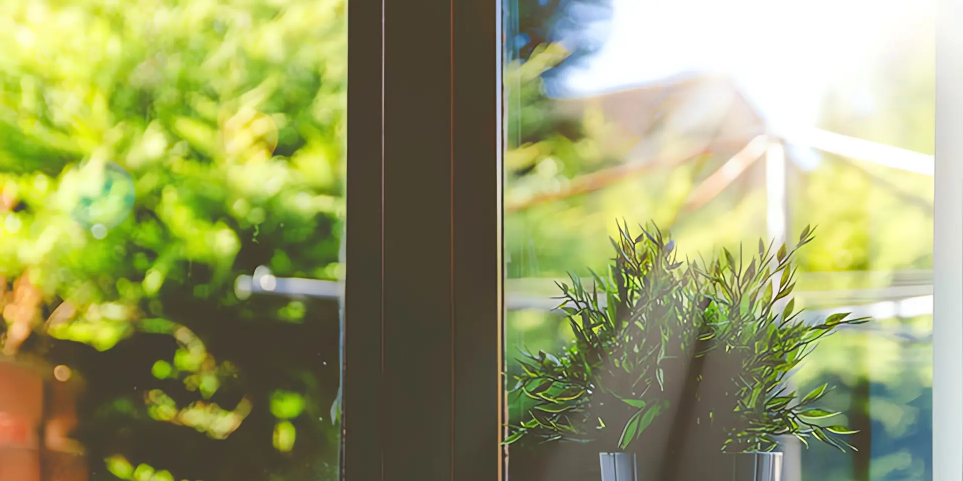 Umwetlfreundlich heizen: Topfpflanze vor Fenster