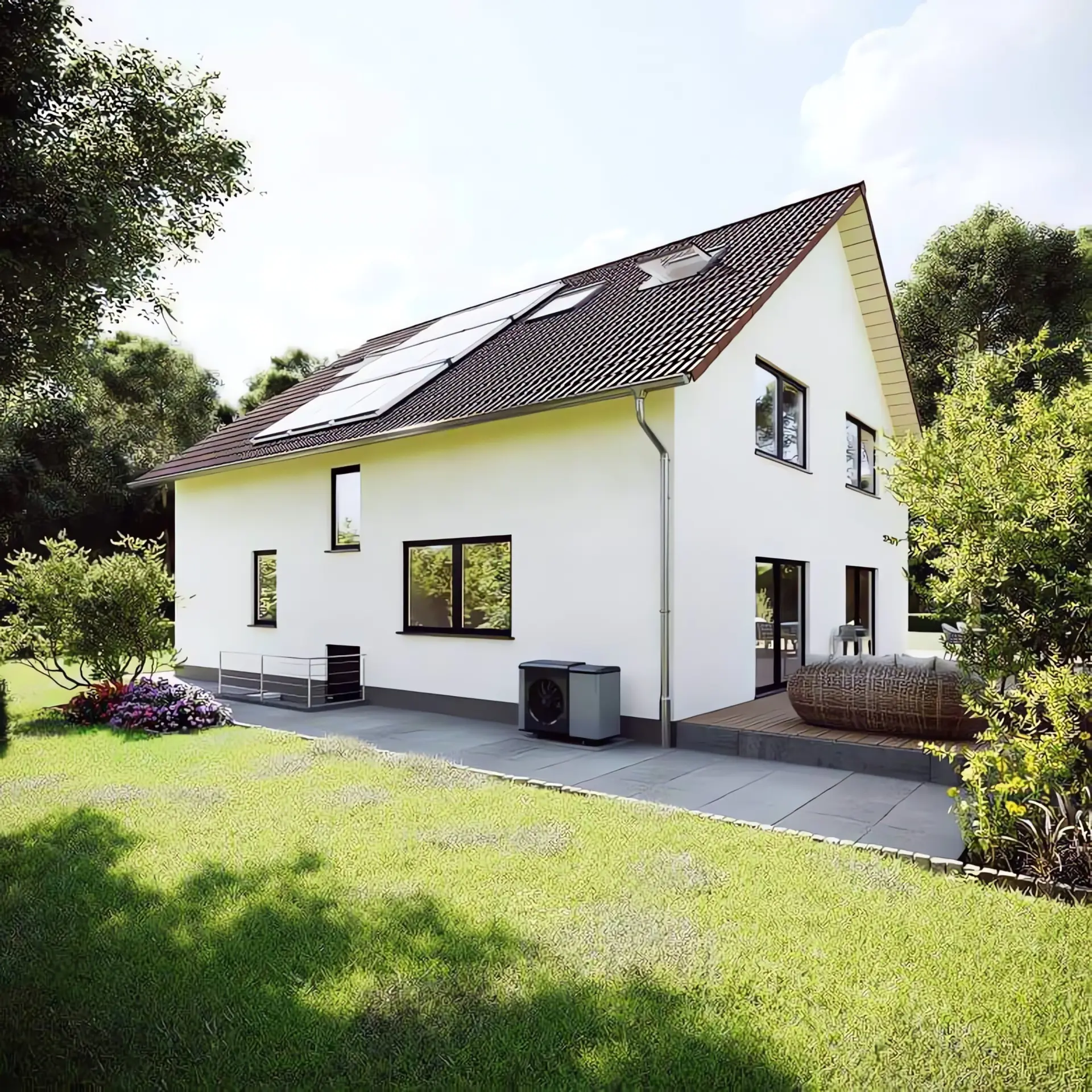 Solar Wärmepumpe mit Röhrenkollektoren