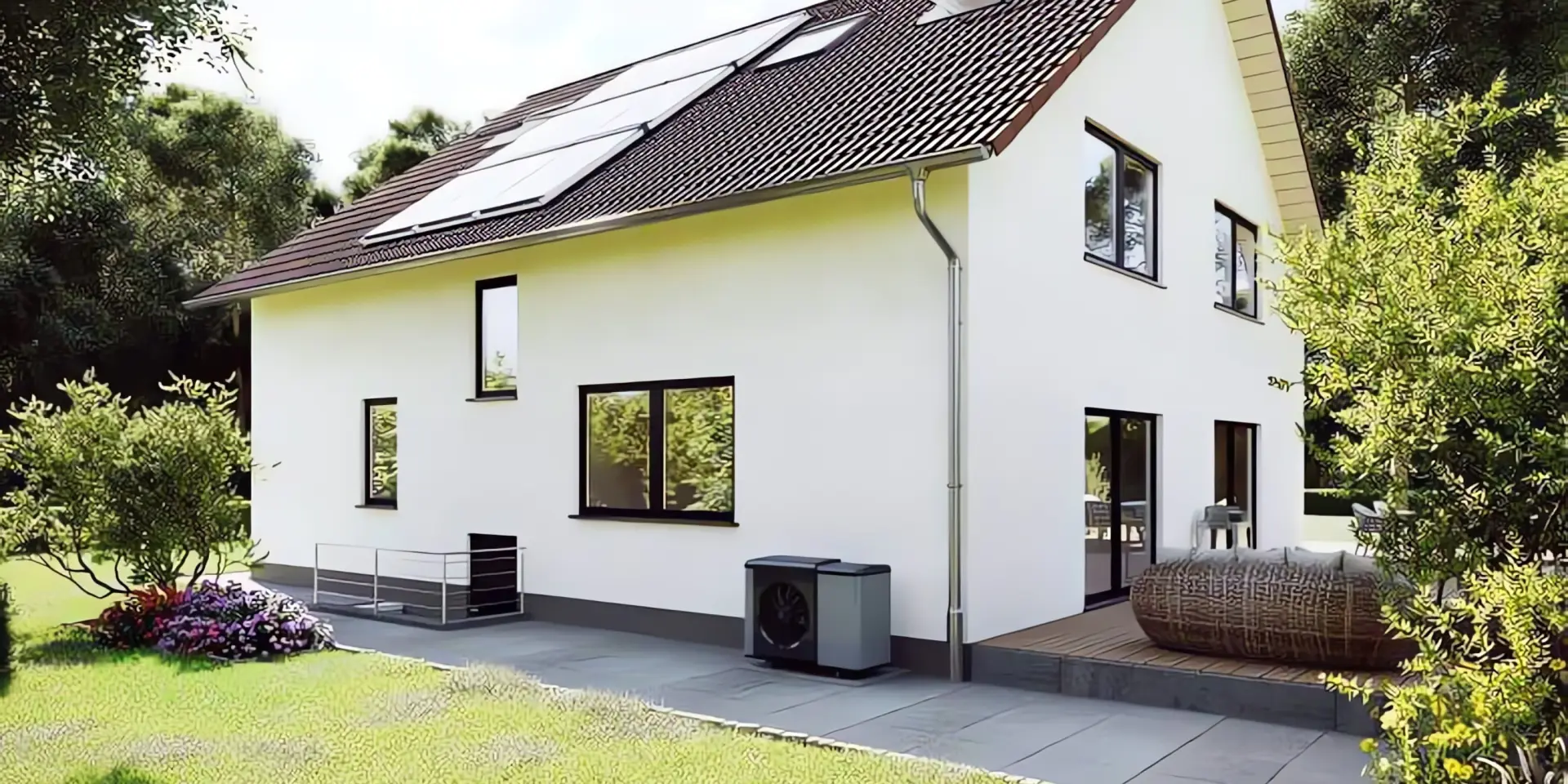 Solar Wärmepumpe mit Röhrenkollektoren