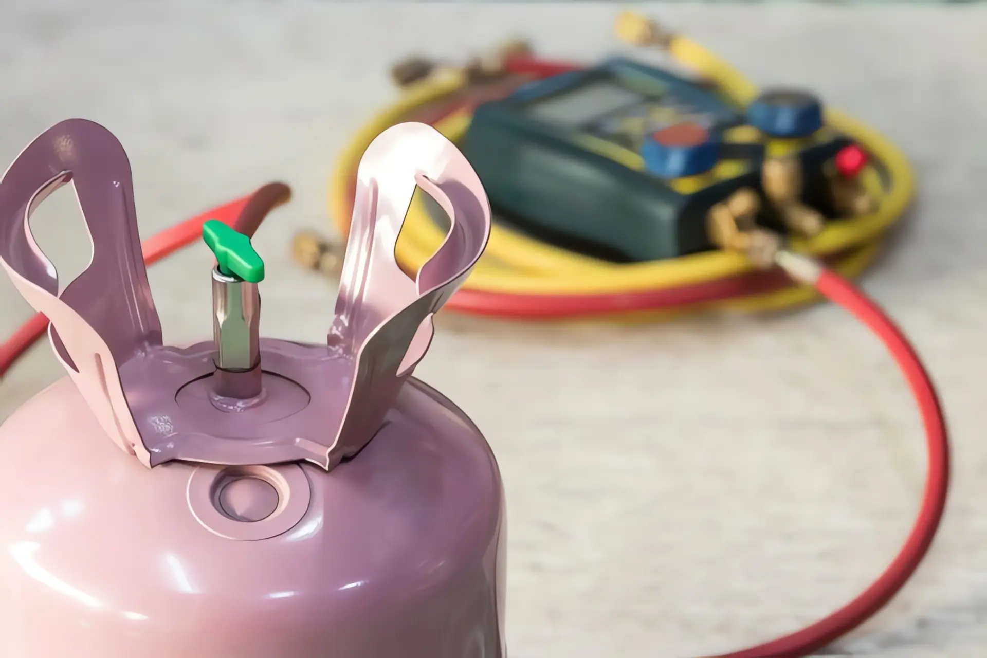 Wärmepumpe Kältemittel: Behälter für Kältemittel