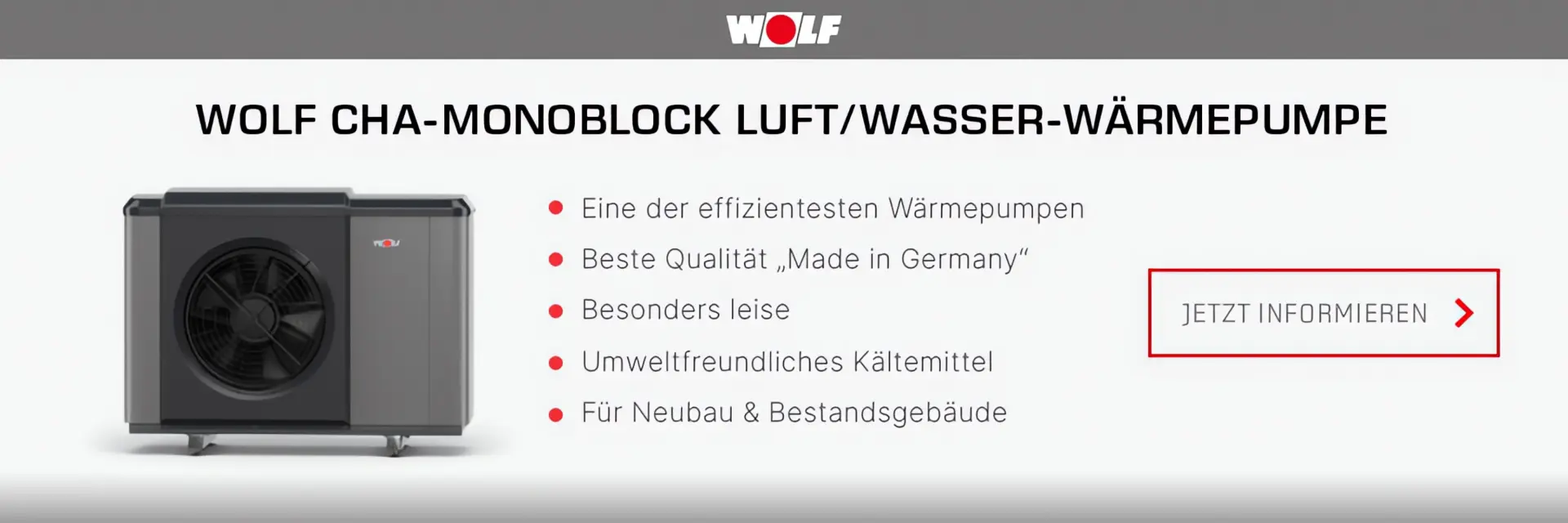 Luft/Wasser-Wärmepumpe CHA-Monoblock von WOLF GmbH