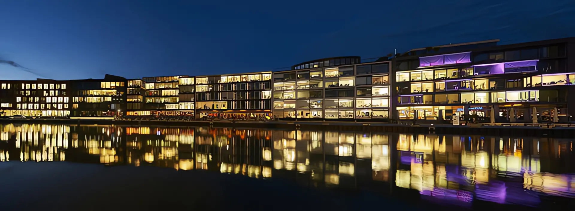 Heizungsbauer Klempner Münster Hafen bei Nacht