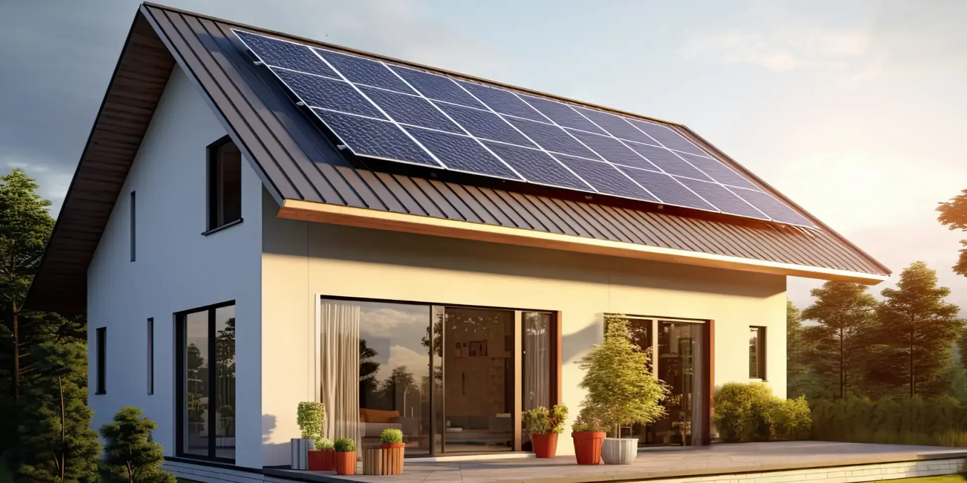 Wärmepumpe mit Photovoltaik: Eigenverbrauch steigern und Heizkosten sparen Wärmepumpe mit Photovoltaik: Einfamilienhaus mit Photovoltaik auf dem Dach